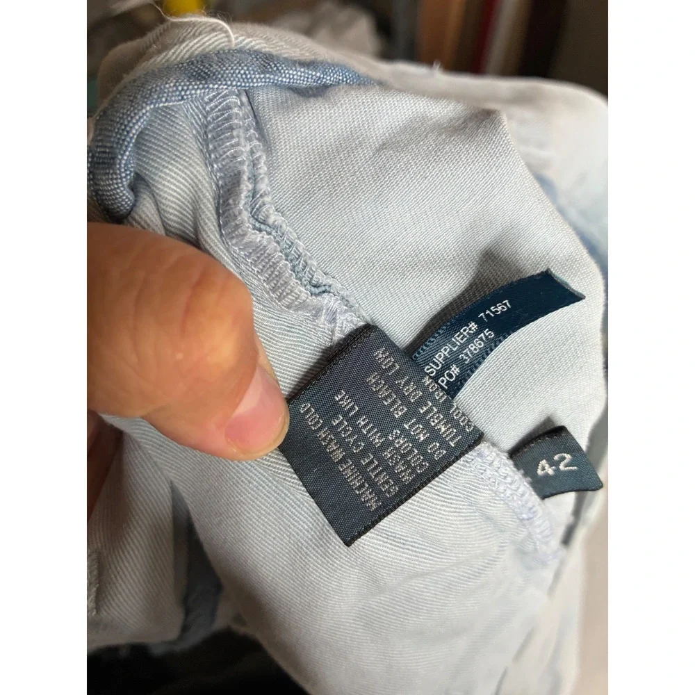 Polo Ralph Lauren Classic Fit 9 Mens Light Blue Cotton Twill Chino Shorts 42